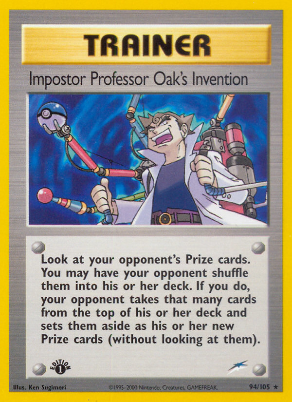 Impostor Professor Oak's Invention (94/105) [Neo Destiny 1st Edition] | Jomio and Rueliete's Cards and Comics