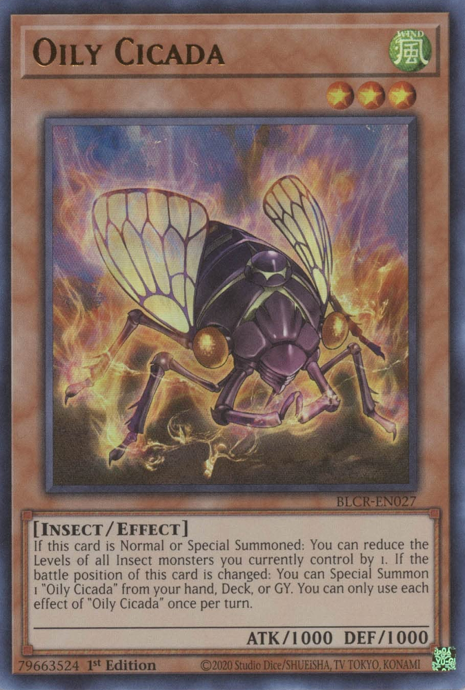 Oily Cicada [BLCR-EN027] Ultra Rare | Jomio and Rueliete's Cards and Comics