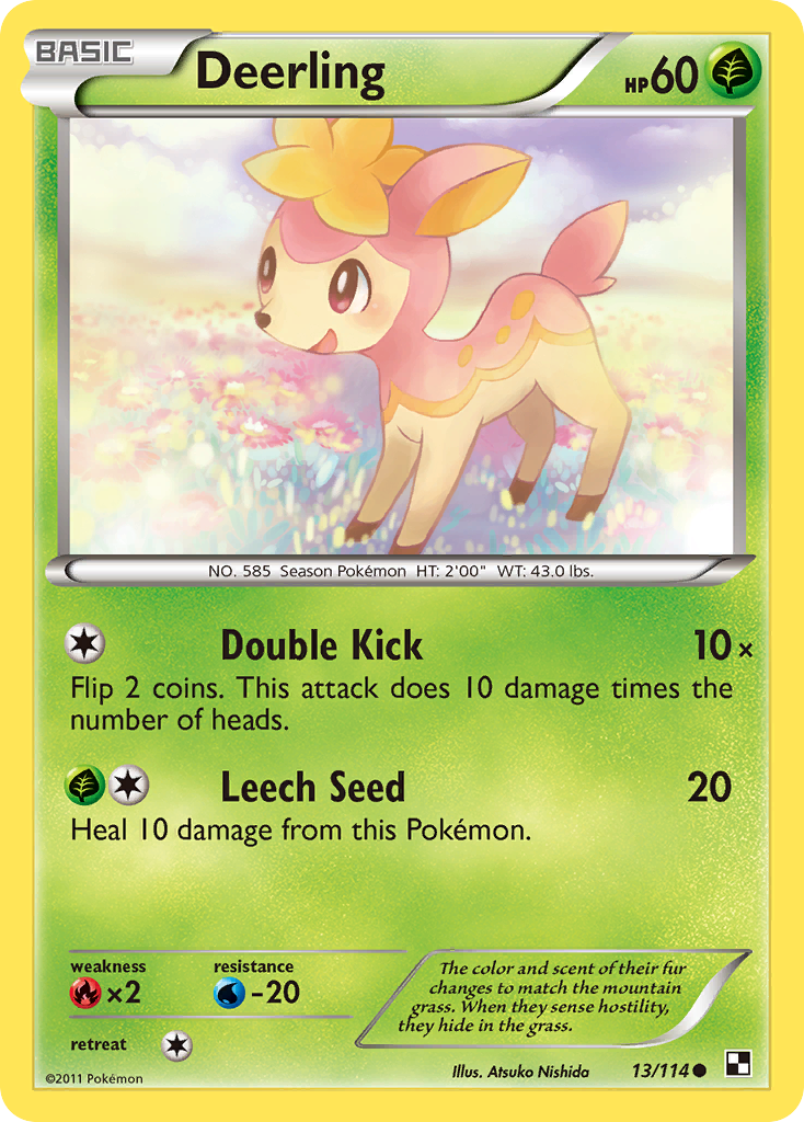 Deerling (13/114) [Black & White: Base Set] | Jomio and Rueliete's Cards and Comics