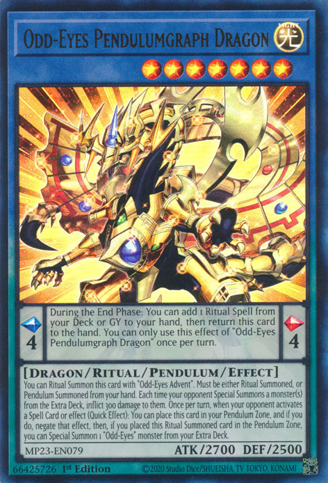 Odd-Eyes Pendulumgraph Dragon [MP23-EN079] Ultra Rare | Jomio and Rueliete's Cards and Comics