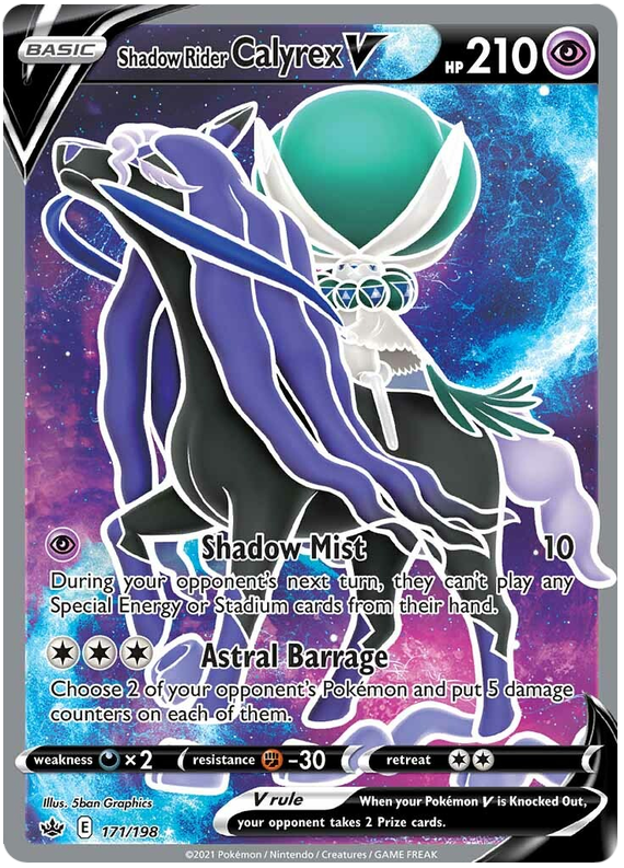 Shadow Rider Calyrex V (171/198) [Sword & Shield: Chilling Reign] | Jomio and Rueliete's Cards and Comics