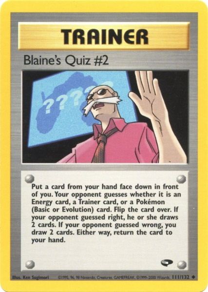 Blaine's Quiz #2 (111/132) [Gym Challenge Unlimited] | Jomio and Rueliete's Cards and Comics