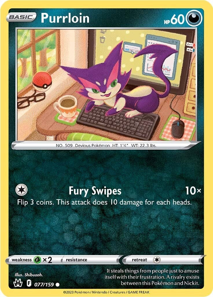 Purrloin (077/159) [Sword & Shield: Crown Zenith] | Jomio and Rueliete's Cards and Comics