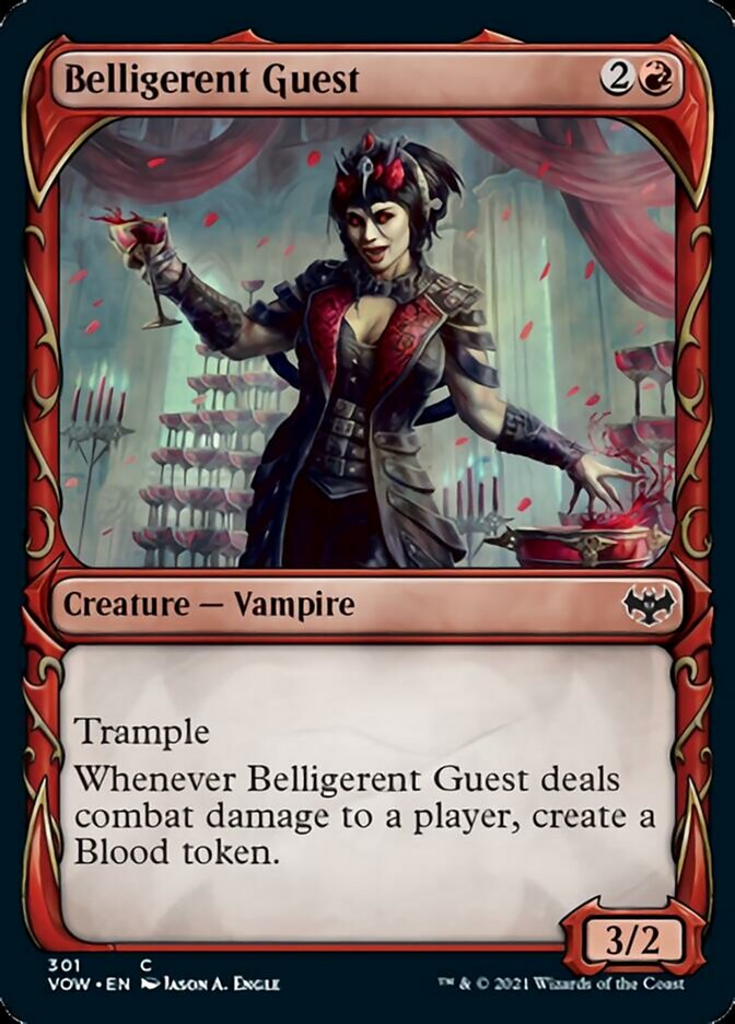 Belligerent Guest (Showcase Fang Frame) [Innistrad: Crimson Vow] | Jomio and Rueliete's Cards and Comics