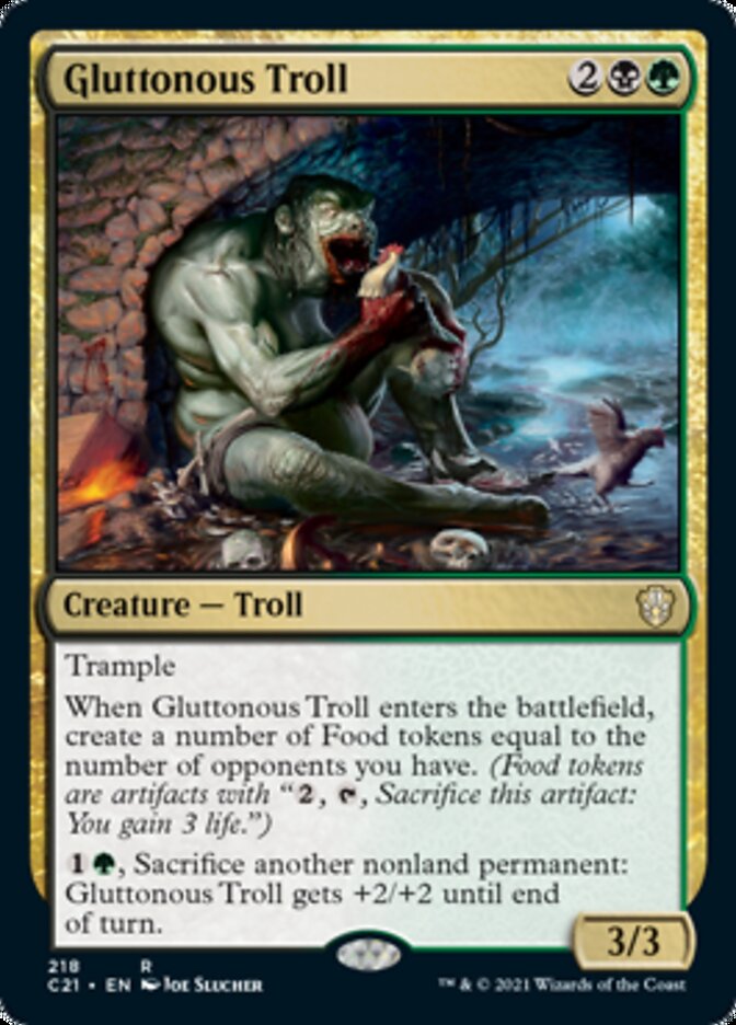 Gluttonous Troll [Commander 2021] | Jomio and Rueliete's Cards and Comics