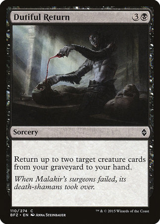 Dutiful Return [Battle for Zendikar] | Jomio and Rueliete's Cards and Comics
