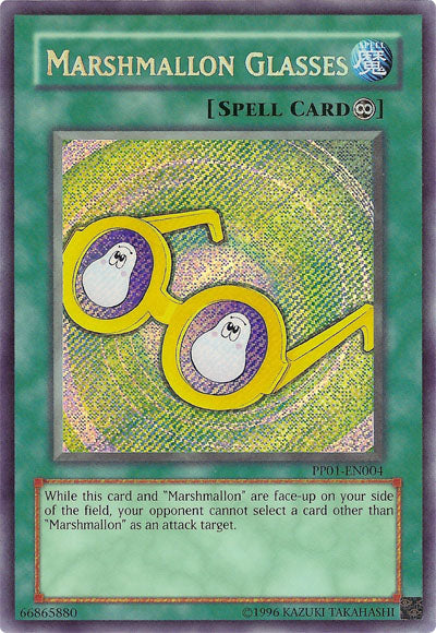 Marshmallon Glasses [PP01-EN004] Secret Rare | Jomio and Rueliete's Cards and Comics