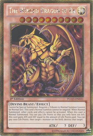 The Winged Dragon of Ra [PGLD-EN031] Gold Secret Rare | Jomio and Rueliete's Cards and Comics