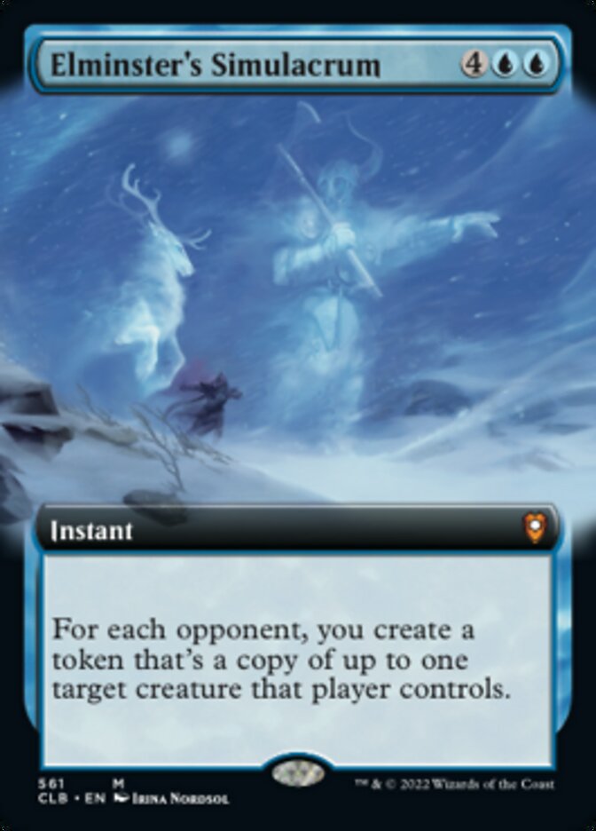 Elminster's Simulacrum (Extended Art) [Commander Legends: Battle for Baldur's Gate] | Jomio and Rueliete's Cards and Comics