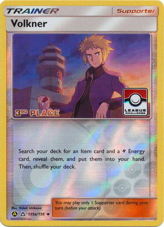 Volkner (135a/156) (League Challenge 3rd Place) [Sun & Moon: Ultra Prism] | Jomio and Rueliete's Cards and Comics