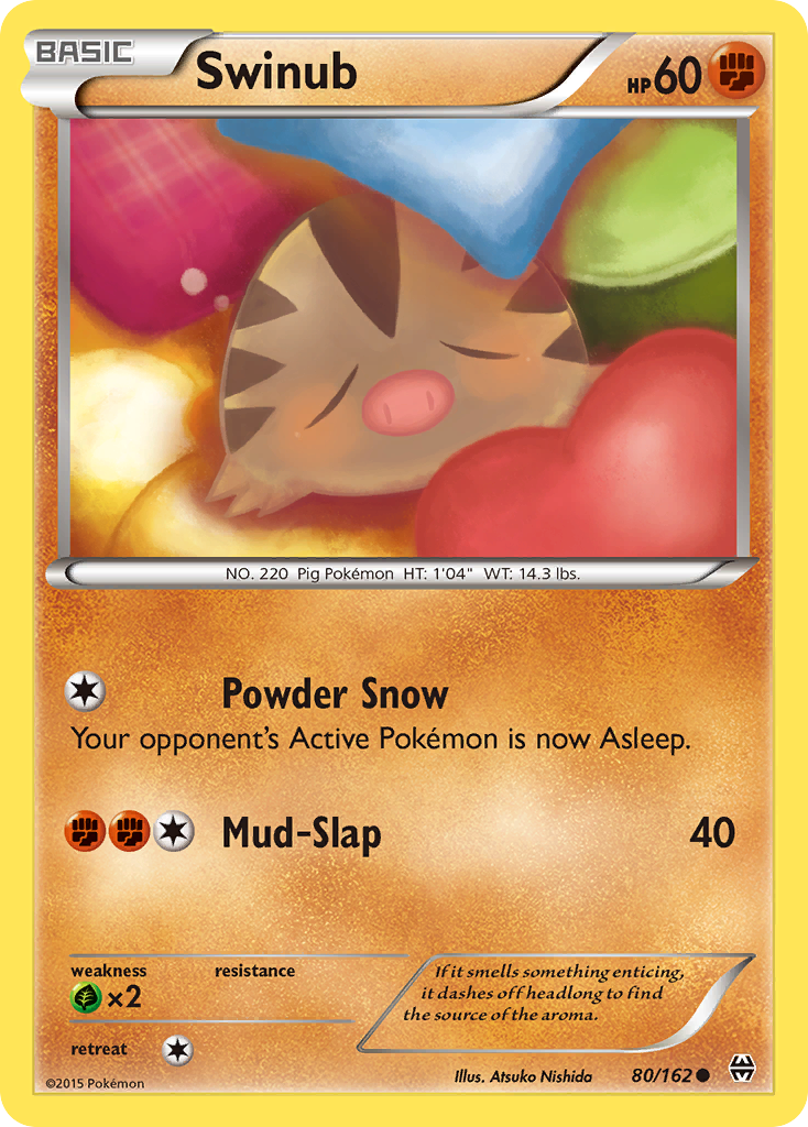 Swinub (80/162) [XY: BREAKthrough] | Jomio and Rueliete's Cards and Comics