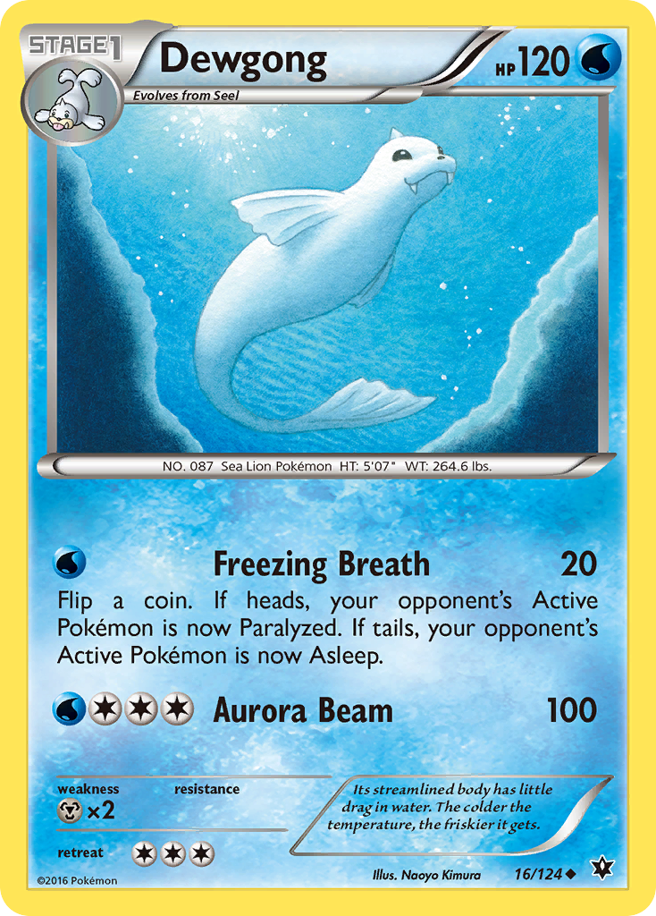 Dewgong (16/124) [XY: Fates Collide] | Jomio and Rueliete's Cards and Comics