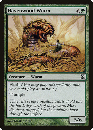 Havenwood Wurm [Time Spiral] | Jomio and Rueliete's Cards and Comics