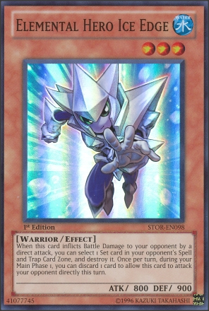 Elemental Hero Ice Edge [STOR-EN098] Super Rare | Jomio and Rueliete's Cards and Comics