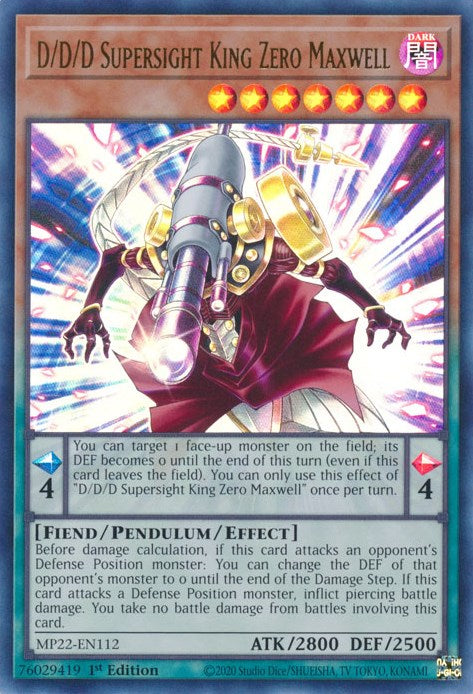 D/D/D Supersight King Zero Maxwell [MP22-EN112] Ultra Rare | Jomio and Rueliete's Cards and Comics