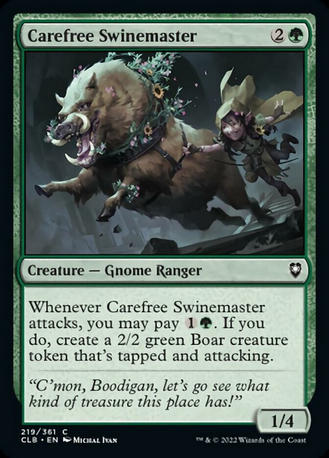 Carefree Swinemaster [Commander Legends: Battle for Baldur's Gate] | Jomio and Rueliete's Cards and Comics