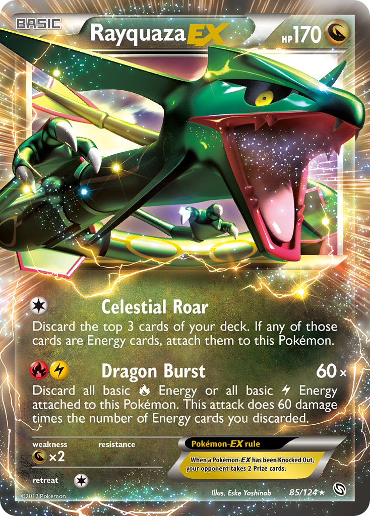 Rayquaza EX (85/124) [Black & White: Dragons Exalted] | Jomio and Rueliete's Cards and Comics