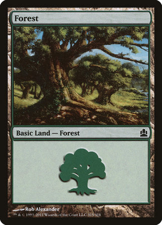 Forest (315) [Commander 2011] | Jomio and Rueliete's Cards and Comics