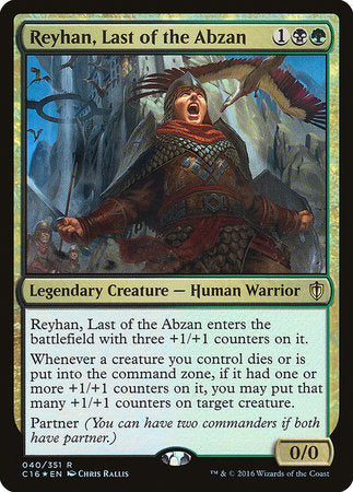 Reyhan, Last of the Abzan [Commander 2016] | Jomio and Rueliete's Cards and Comics
