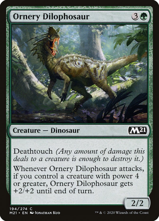 Ornery Dilophosaur [Core Set 2021] | Jomio and Rueliete's Cards and Comics