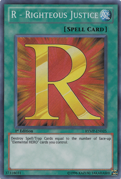 R - Righteous Justice [RYMP-EN025] Secret Rare | Jomio and Rueliete's Cards and Comics