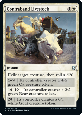 Contraband Livestock [Commander Legends: Battle for Baldur's Gate] | Jomio and Rueliete's Cards and Comics