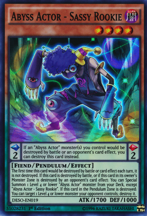 Abyss Actor - Sassy Rookie [DESO-EN019] Super Rare | Jomio and Rueliete's Cards and Comics