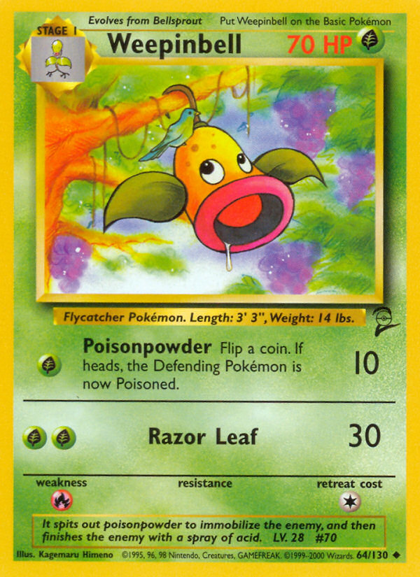 Weepinbell (64/130) [Base Set 2] | Jomio and Rueliete's Cards and Comics