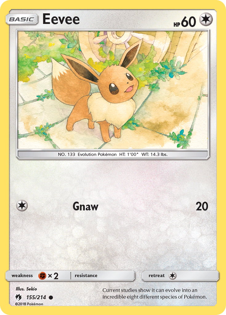 Eevee (155/214) [Sun & Moon: Lost Thunder] | Jomio and Rueliete's Cards and Comics