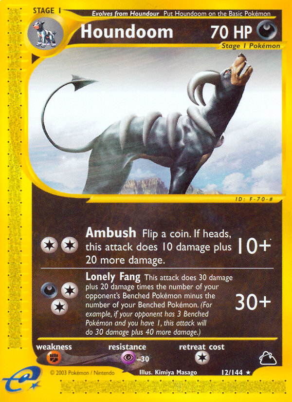 Houndoom (12/144) [Skyridge] | Jomio and Rueliete's Cards and Comics