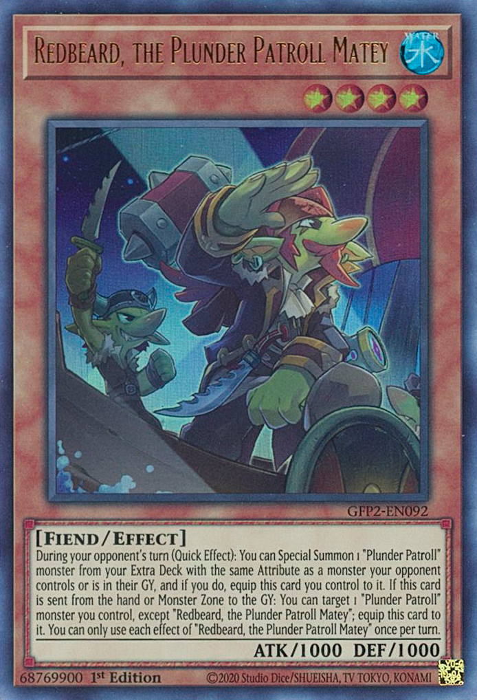 Redbeard, the Plunder Patroll Matey [GFP2-EN092] Ultra Rare | Jomio and Rueliete's Cards and Comics