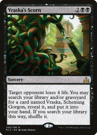 Vraska's Scorn [Rivals of Ixalan] | Jomio and Rueliete's Cards and Comics