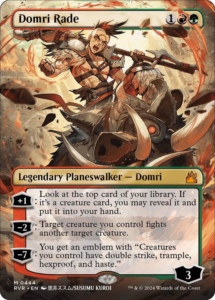 Domri Rade (Anime Borderless) [Ravnica Remastered] | Jomio and Rueliete's Cards and Comics