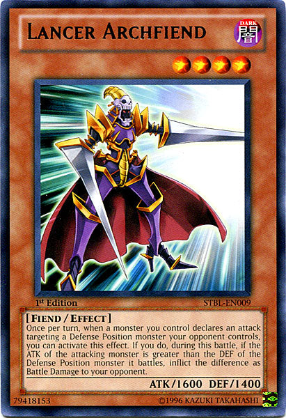 Lancer Archfiend [STBL-EN009] Rare | Jomio and Rueliete's Cards and Comics