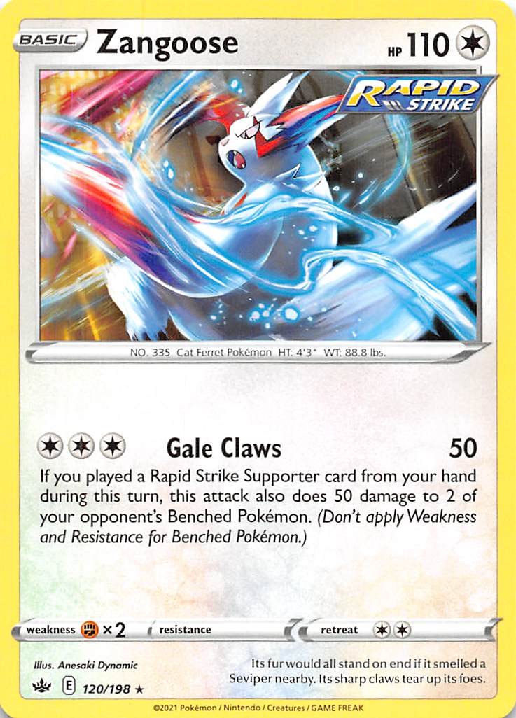 Zangoose (120/198) [Sword & Shield: Chilling Reign] | Jomio and Rueliete's Cards and Comics