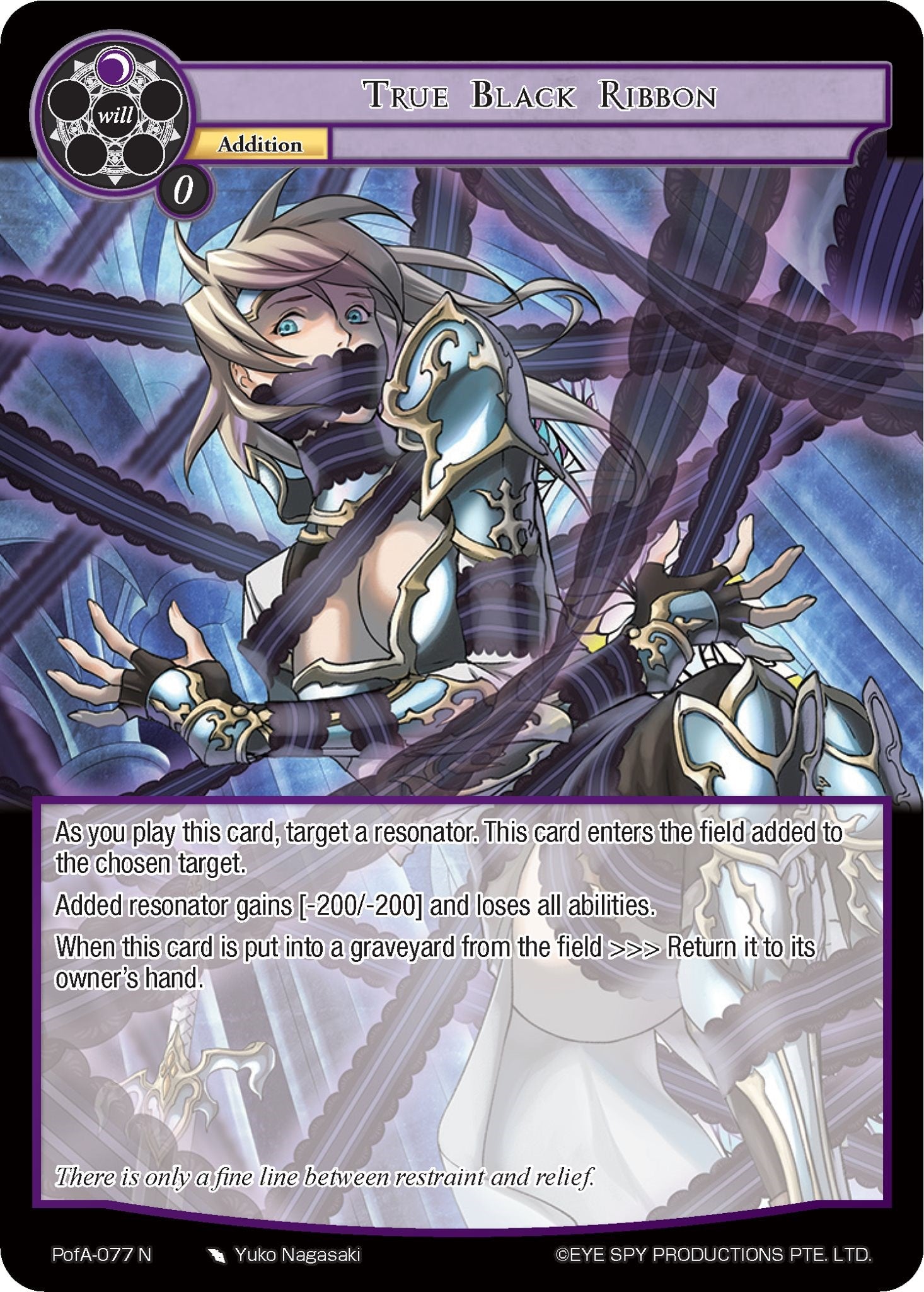 True Black Ribbon (PofA-077) [Alice Origin IV: Prologue of Attoractia] | Jomio and Rueliete's Cards and Comics