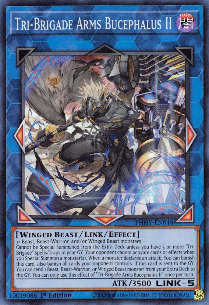 Tri-Brigade Arms Bucephalus II [PHHY-EN048] Super Rare | Jomio and Rueliete's Cards and Comics