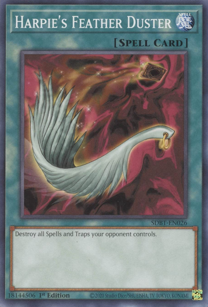 Harpie's Feather Duster [SDBT-EN026] Common | Jomio and Rueliete's Cards and Comics