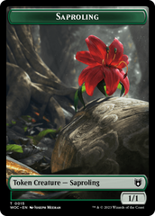 Faerie // Saproling Double-Sided Token [Wilds of Eldraine Commander Tokens] | Jomio and Rueliete's Cards and Comics