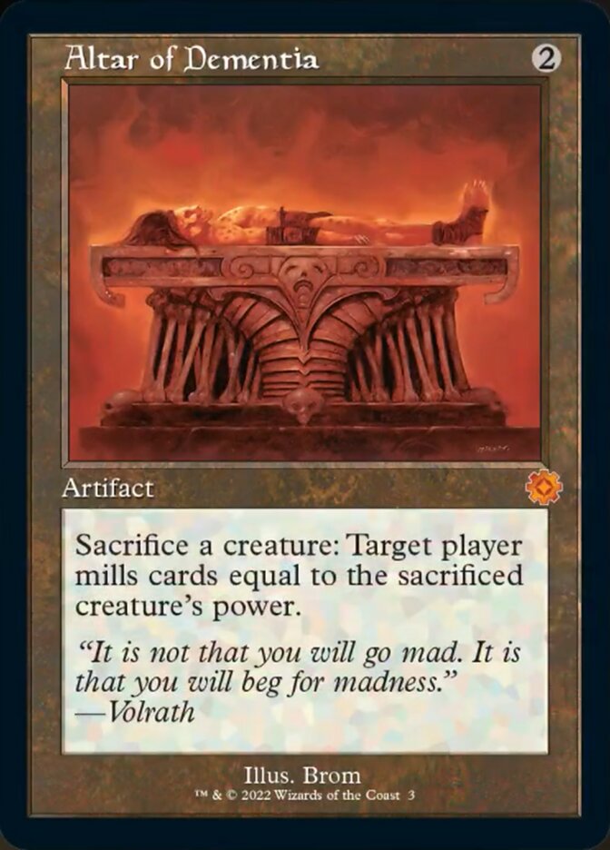 Altar of Dementia (Retro) [The Brothers' War Retro Artifacts] | Jomio and Rueliete's Cards and Comics
