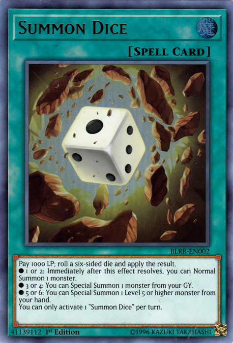 Summon Dice [BLRR-EN002] Ultra Rare | Jomio and Rueliete's Cards and Comics