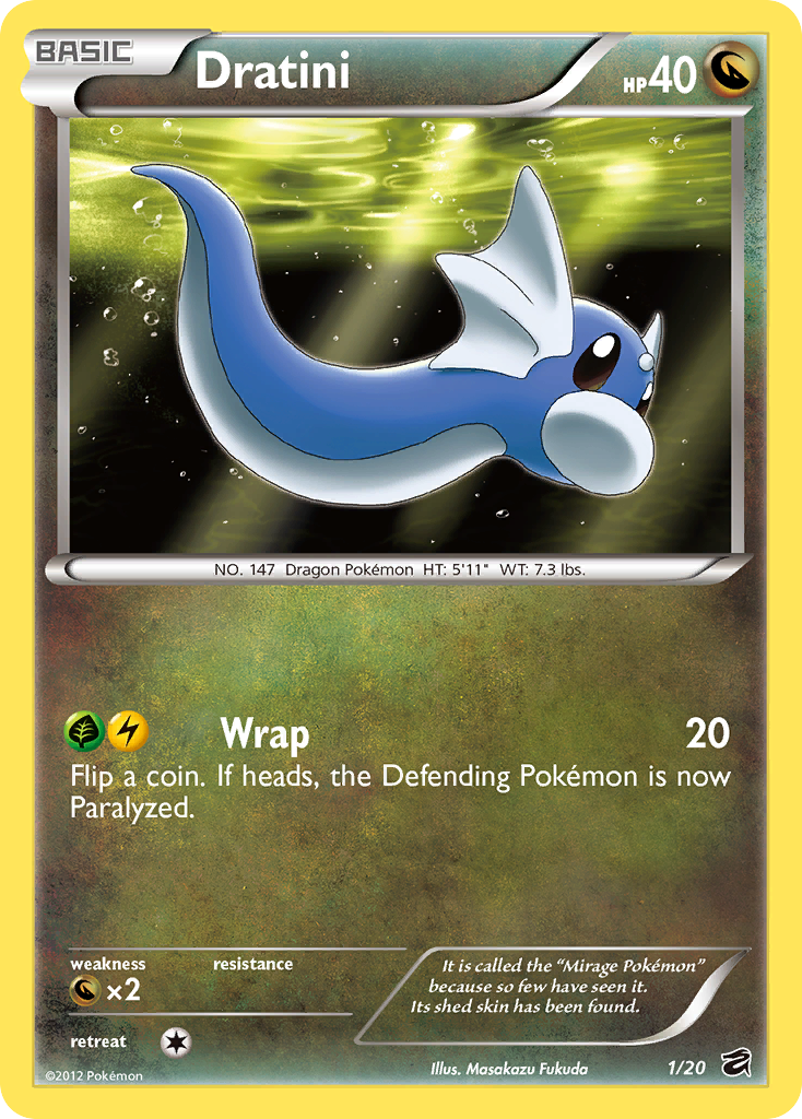 Dratini (1/20) [Black & White: Dragon Vault] | Jomio and Rueliete's Cards and Comics