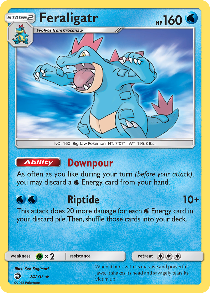 Feraligatr (24/70) [Sun & Moon: Dragon Majesty] | Jomio and Rueliete's Cards and Comics