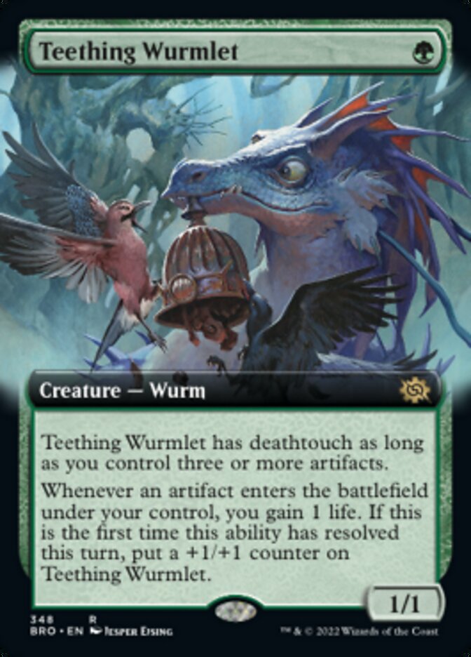 Teething Wurmlet (Extended Art) [The Brothers' War] | Jomio and Rueliete's Cards and Comics