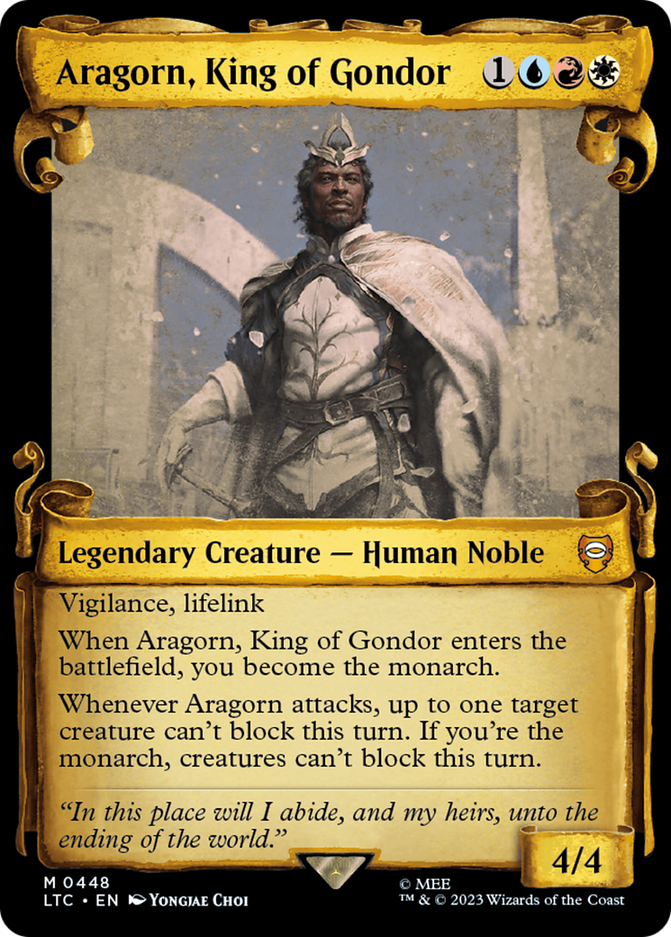 Aragorn, King of Gondor [The Lord of the Rings: Tales of Middle-Earth Commander Showcase Scrolls] | Jomio and Rueliete's Cards and Comics