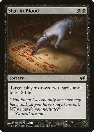 Sign in Blood [Duel Decks: Garruk vs. Liliana] | Jomio and Rueliete's Cards and Comics