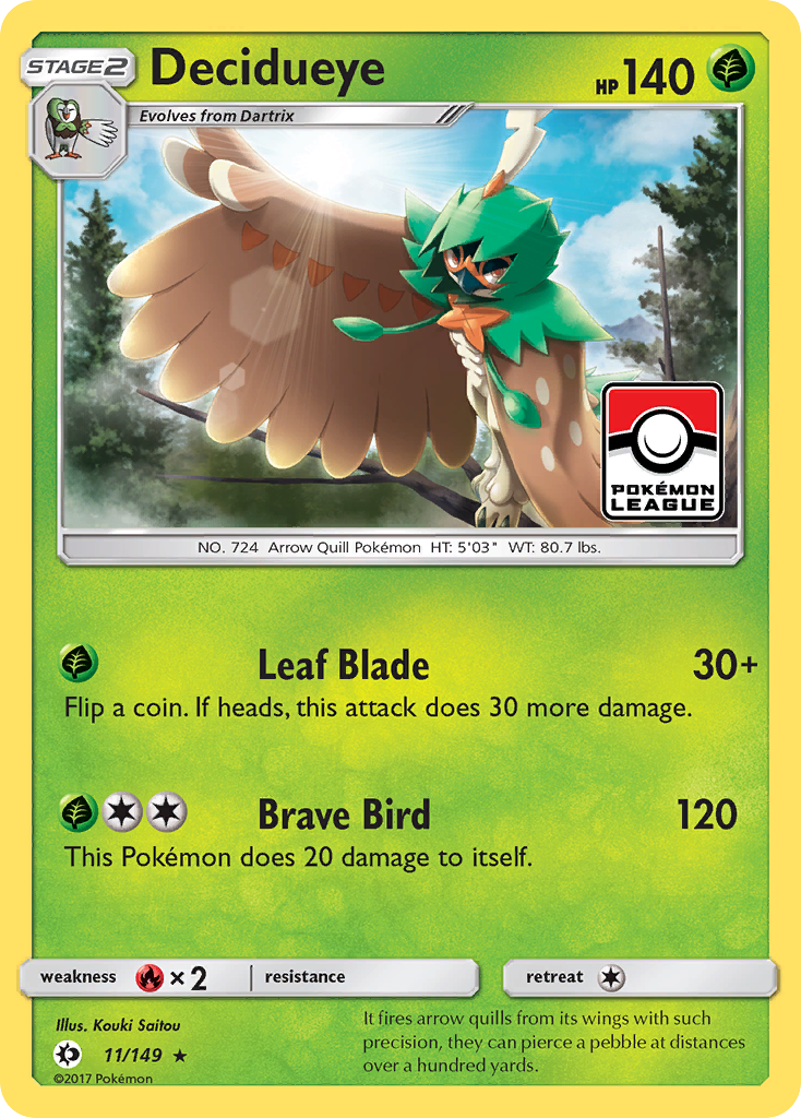 Decidueye (11/149) [Sun & Moon: Base Set] | Jomio and Rueliete's Cards and Comics