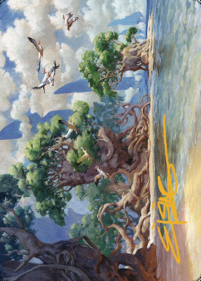 Yavimaya Coast Art Card (Gold-Stamped Signature) [Dominaria United Art Series] | Jomio and Rueliete's Cards and Comics