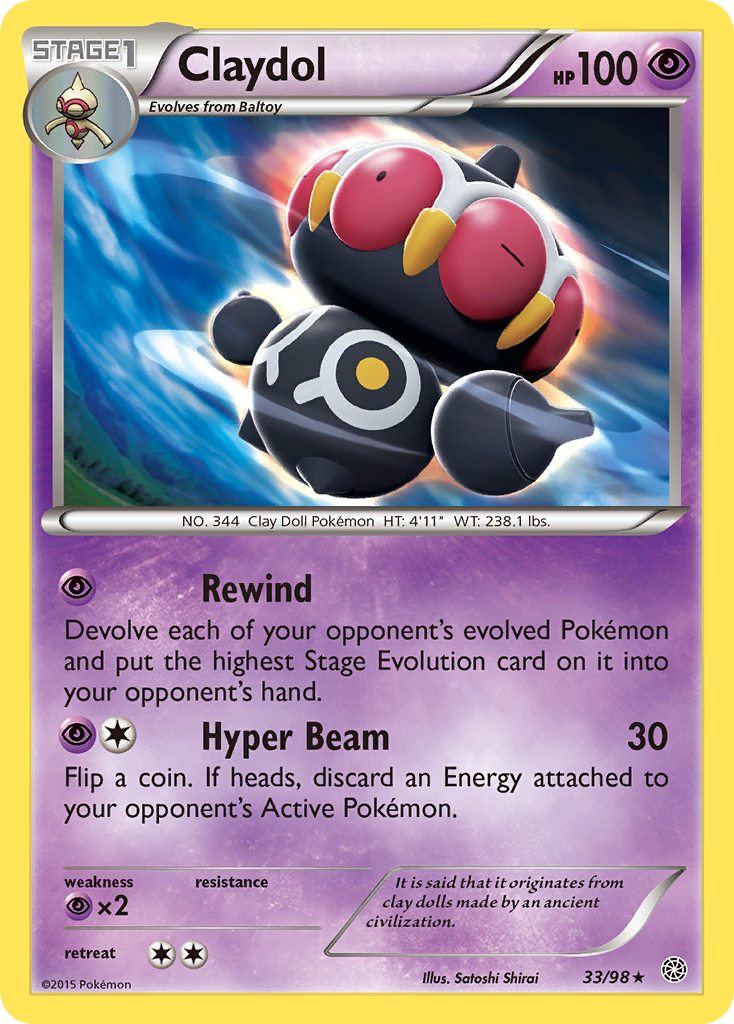 Claydol (33/98) [XY: Ancient Origins] | Jomio and Rueliete's Cards and Comics
