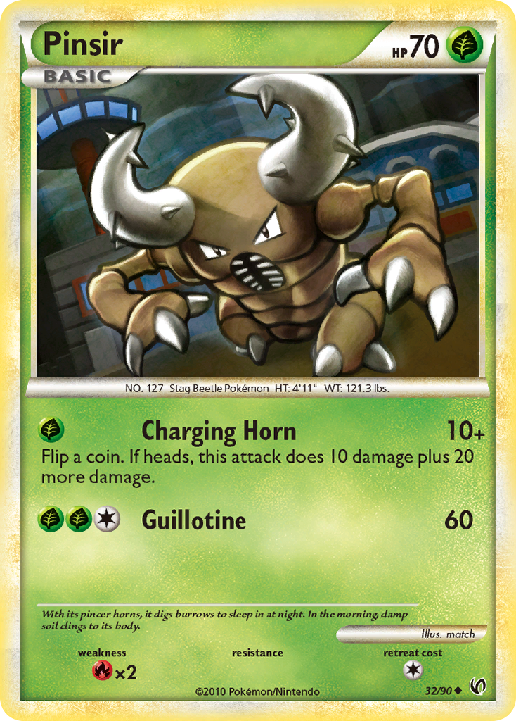 Pinsir (32/90) [HeartGold & SoulSilver: Undaunted] | Jomio and Rueliete's Cards and Comics